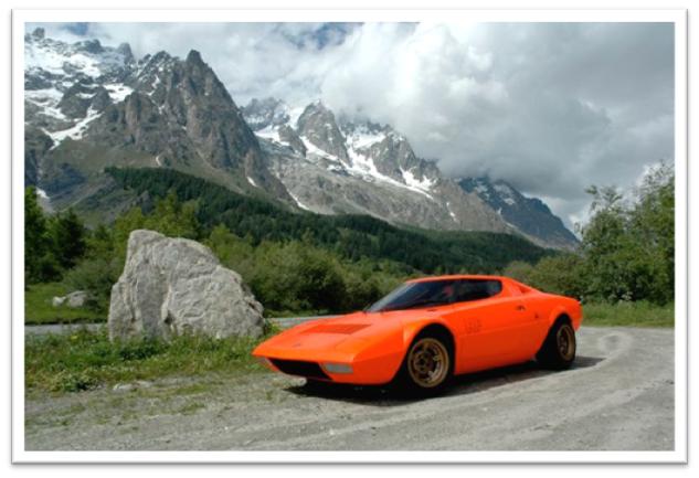 The Lancia Stratos HF Prototype Bertone Coupe which debuted at the 1971 